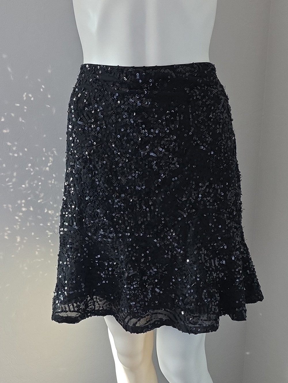 NTW Black Sequin A-Line Women's Skirt